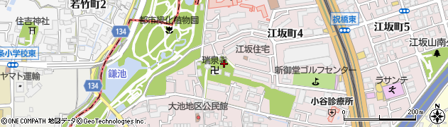 江坂西公園周辺の地図