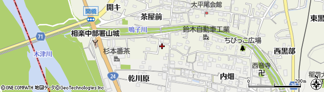 京都府木津川市山城町平尾西方儀4周辺の地図
