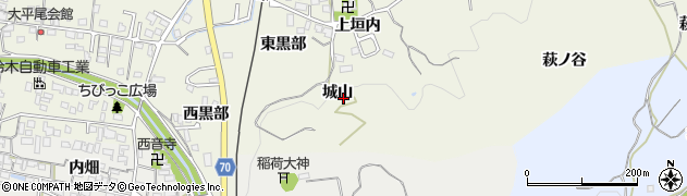 京都府木津川市山城町平尾城山周辺の地図