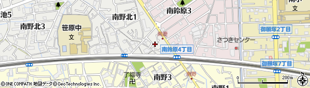 兵庫県伊丹市南野（広田）周辺の地図