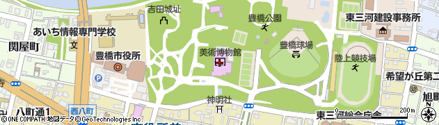 豊橋市美術博物館周辺の地図