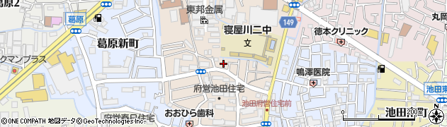 大阪府寝屋川市池田西町周辺の地図