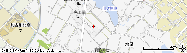兵庫県加古川市野口町水足1577周辺の地図