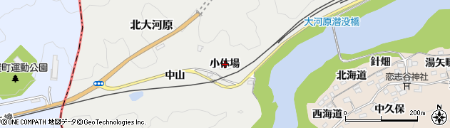 京都府南山城村（相楽郡）北大河原（小休場）周辺の地図