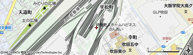 大阪府吹田市平松町周辺の地図