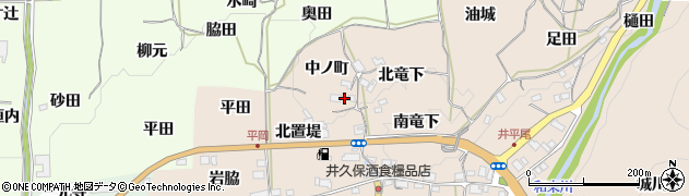 京都府木津川市加茂町井平尾中ノ町24周辺の地図