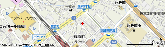 兵庫県加古川市加古川町篠原町周辺の地図