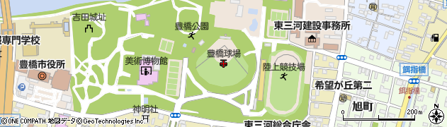 豊橋球場周辺の地図