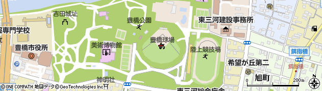 豊橋球場周辺の地図
