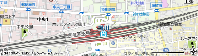 掛川駅周辺の地図