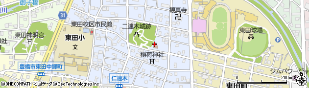 豊橋市役所　仁連木老人福祉センター周辺の地図