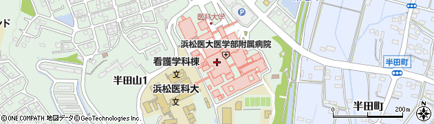 浜松医科大学（国立大学法人）　医学部附属病院中央診療施設等医療情報部周辺の地図