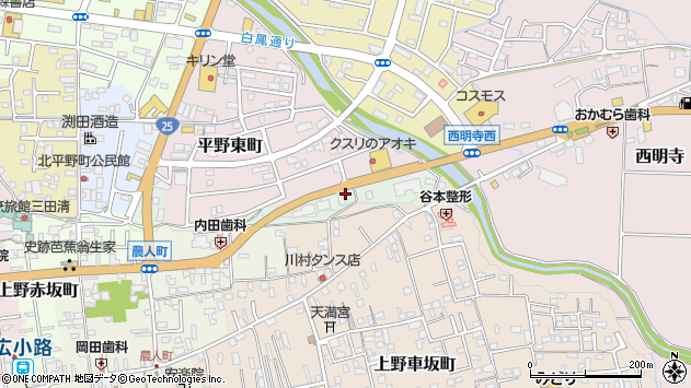 〒518-0808 三重県伊賀市平野蔵垣内の地図