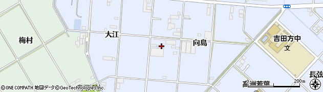 愛知県豊橋市高洲町大江6周辺の地図