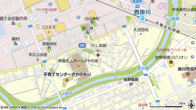 〒436-0047 静岡県掛川市長谷の地図