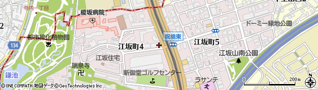 ローソン江坂町四丁目店周辺の地図