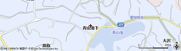 愛知県美浜町（知多郡）奥田（青山池下）周辺の地図