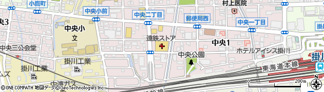 遠鉄ストア掛川中央店周辺の地図