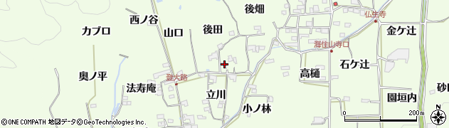 京都府木津川市加茂町例幣（後田）周辺の地図