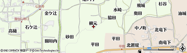 京都府木津川市加茂町例幣（柳元）周辺の地図