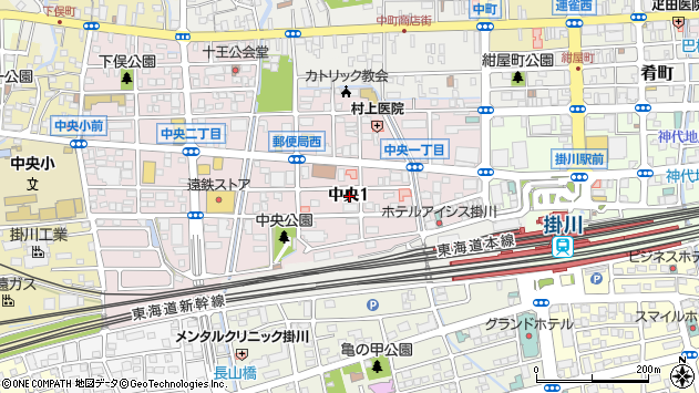 〒436-0056 静岡県掛川市中央の地図