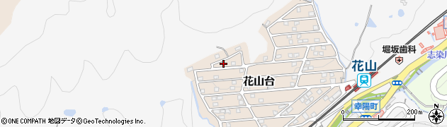 兵庫県神戸市北区花山台周辺の地図