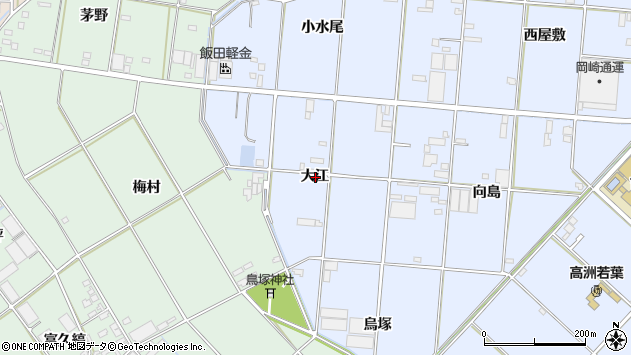 〒441-8006 愛知県豊橋市高洲町の地図