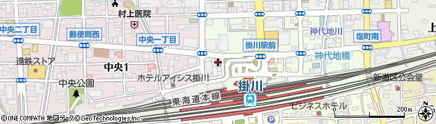 九州魂 掛川駅前店周辺の地図