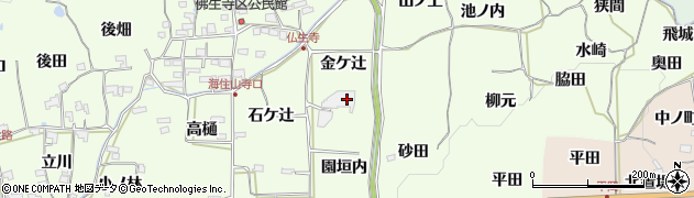 京都府木津川市加茂町例幣金ケ辻周辺の地図