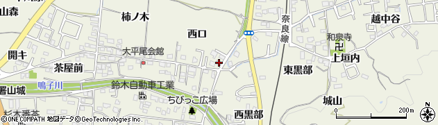 京都府木津川市山城町平尾西口3周辺の地図