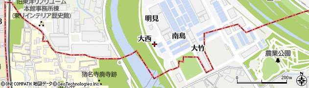 兵庫県伊丹市口酒井（大西）周辺の地図