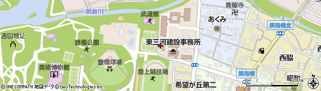 豊橋市役所　豊城地区市民館周辺の地図