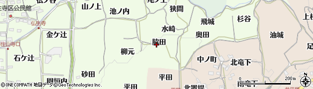 京都府木津川市加茂町例幣（脇田）周辺の地図
