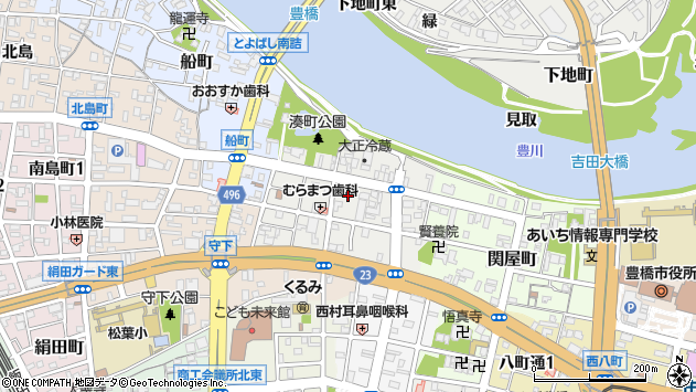 〒440-0073 愛知県豊橋市湊町の地図
