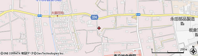 静岡県磐田市大久保421周辺の地図