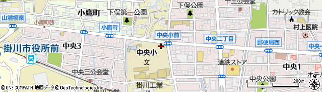 静岡県掛川市下俣周辺の地図
