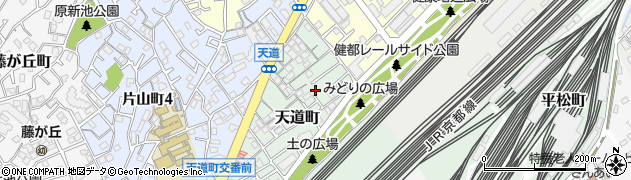 大阪府吹田市天道町周辺の地図