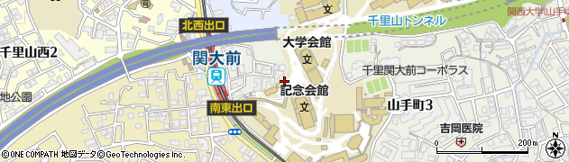 関西大学　初等中等教育課周辺の地図