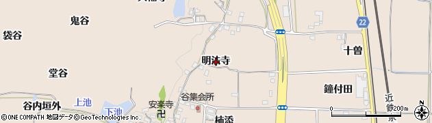 京都府相楽郡精華町下狛明法寺周辺の地図