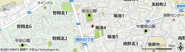兵庫県伊丹市堀池周辺の地図