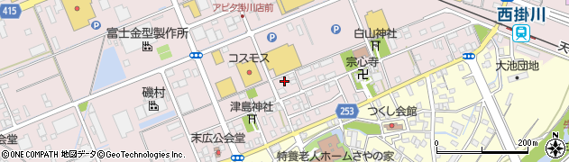 静岡県掛川市大池2601周辺の地図