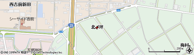 愛知県豊橋市富久縞町（北ノ坪）周辺の地図