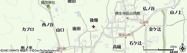 京都府木津川市加茂町例幣（後畑）周辺の地図