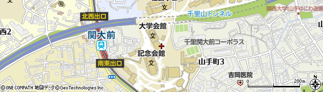 関西大学　先端科学技術推進機構グループ周辺の地図