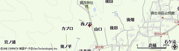 京都府木津川市加茂町例幣（西ノ谷）周辺の地図