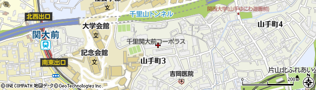 千里関大前コーポラスＢ棟周辺の地図