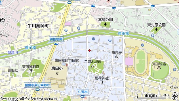 〒440-0065 愛知県豊橋市仁連木町の地図