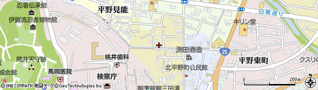 三重県伊賀市平野樋之口周辺の地図