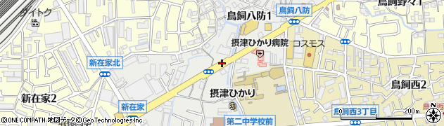 大阪府摂津市鳥飼八防周辺の地図