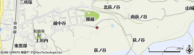 京都府木津川市山城町平尾（腰越）周辺の地図